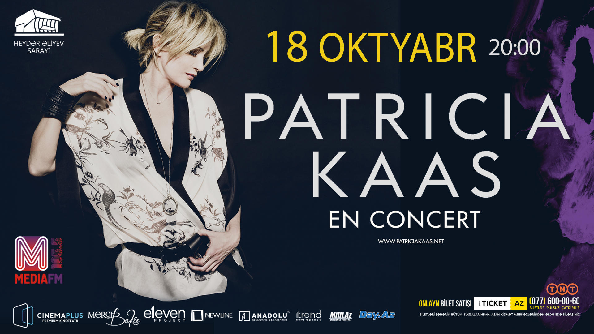 Patrisiya Kaas dünya turnesi çərçivəsində Bakıda çıxış edəcək