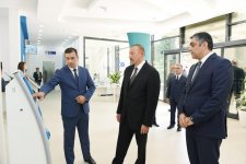 Prezident İlham Əliyev Cəlilabad Telekommunikasiya Qovşağının inzibati və texnoloji binasında əsaslı yenidənqurmadan sonra yaradılan şəraitlə tanış olub (FOTO)