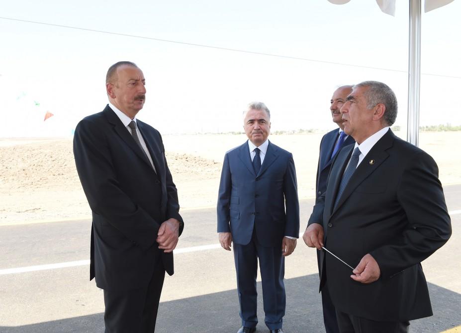 Prezident İlham Əliyev Cəlilabad-Astanlı-Cəngan-Soltankənd avtomobil yolunun açılışında iştirak edib (FOTO)