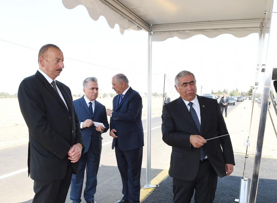 Prezident İlham Əliyev Cəlilabad-Astanlı-Cəngan-Soltankənd avtomobil yolunun açılışında iştirak edib (FOTO)