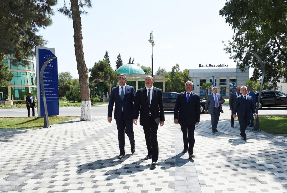 Prezident İlham Əliyev Cəlilabad Telekommunikasiya Qovşağının inzibati və texnoloji binasında əsaslı yenidənqurmadan sonra yaradılan şəraitlə tanış olub (FOTO)
