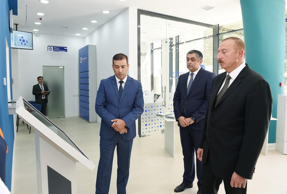 Prezident İlham Əliyev Cəlilabad Telekommunikasiya Qovşağının inzibati və texnoloji binasında əsaslı yenidənqurmadan sonra yaradılan şəraitlə tanış olub (FOTO)