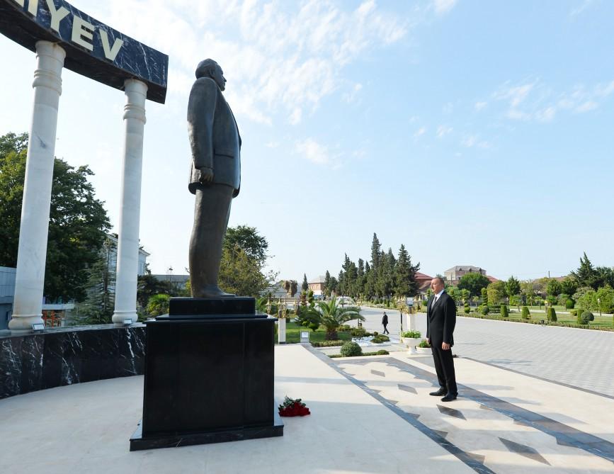 Prezident İlham Əliyev Lənkəran rayonuna səfərə gəlib (FOTO)