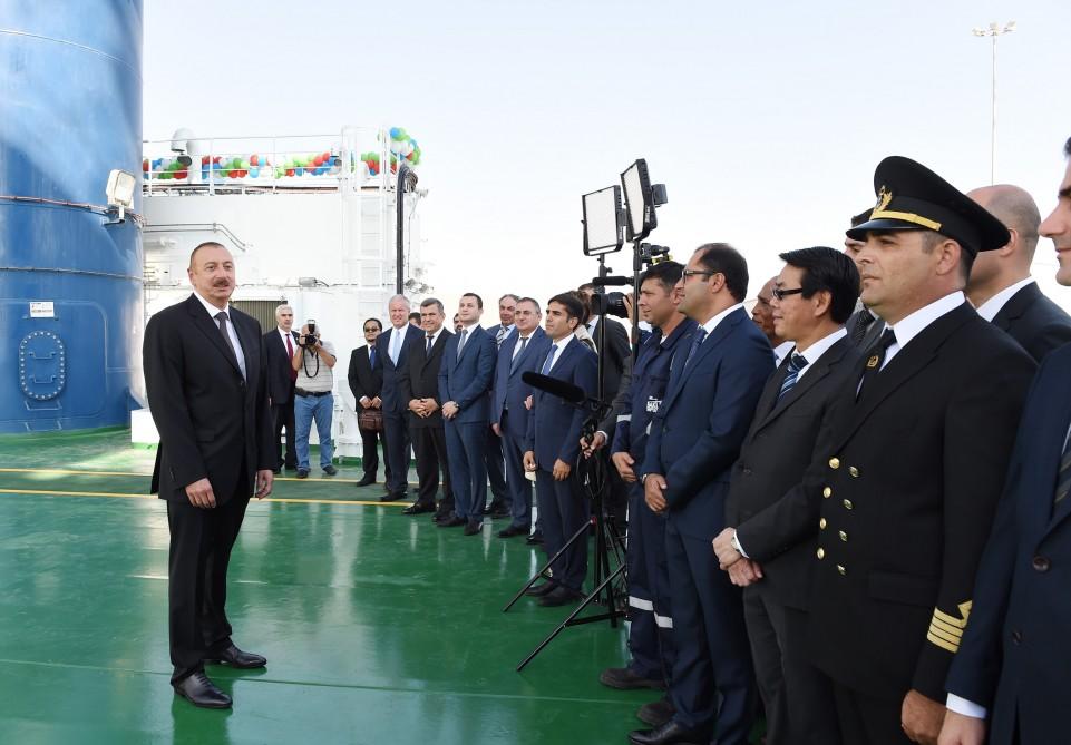 Prezident İlham Əliyev: "Xankəndi" gəmisinin tikintisi Azərbaycanın gücünü göstərir (YENİLƏNİB-2)