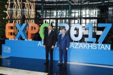 Prezident İlham Əliyev “EXPO 2017 Astana” beynəlxalq sərgisində Azərbaycanın və Qazaxıstanın milli pavilyonları ilə tanış olub (FOTO)