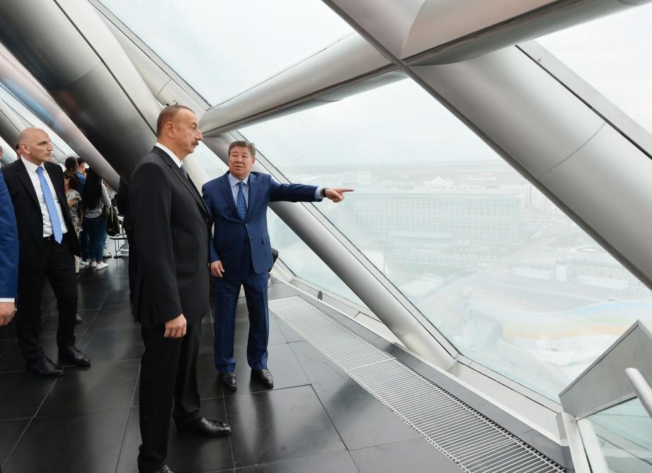 Prezident İlham Əliyev “EXPO 2017 Astana” beynəlxalq sərgisində Azərbaycanın və Qazaxıstanın milli pavilyonları ilə tanış olub (FOTO)