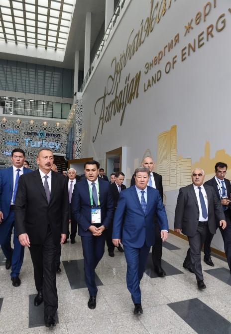 Prezident İlham Əliyev “EXPO 2017 Astana” beynəlxalq sərgisində Azərbaycanın və Qazaxıstanın milli pavilyonları ilə tanış olub (FOTO)