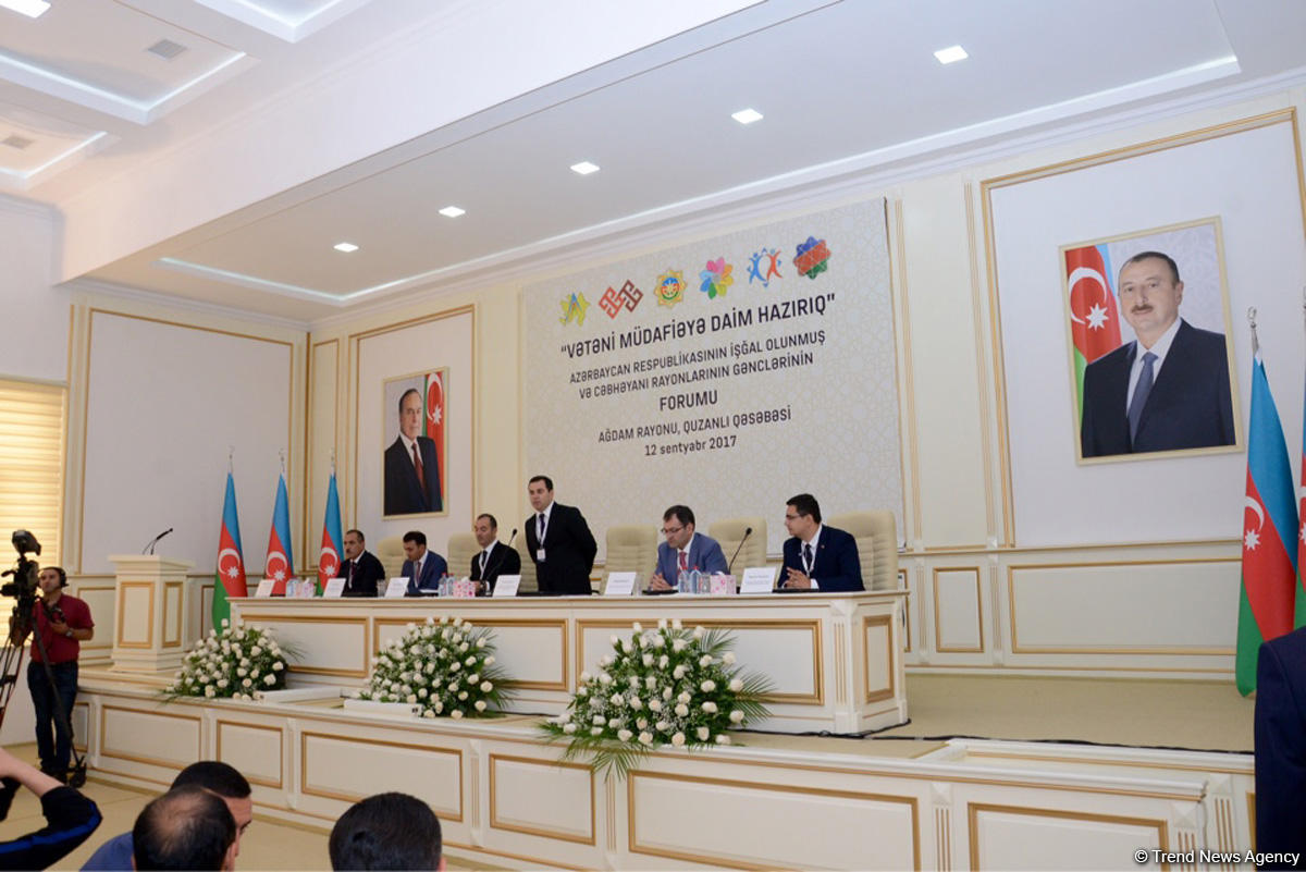 Quzanlıda Azərbaycanın işğal olunmuş və cəbhəyanı rayonlarının gənclərinin forumu keçirilib (FOTO) (YENİLƏNİB)