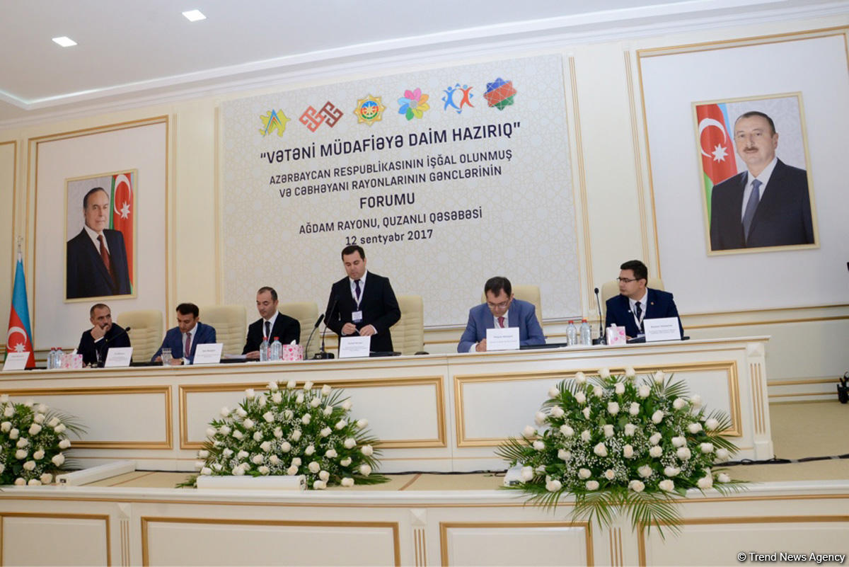Quzanlıda Azərbaycanın işğal olunmuş və cəbhəyanı rayonlarının gənclərinin forumu keçirilib (FOTO) (YENİLƏNİB)
