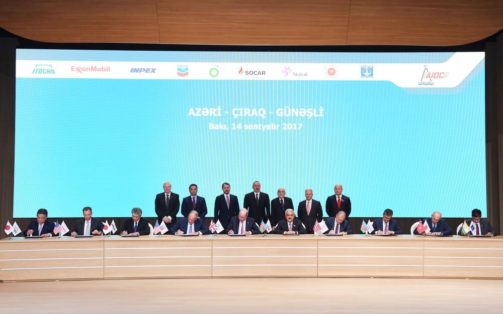Bakıda "Azəri-Çıraq-Günəşli" neft yataqları blokunun işlənməsi üzrə yeni saziş imzalanıb (YENİLƏNİB)