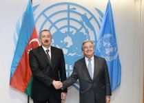Azərbaycan Prezidenti İlham Əliyev Nyu-Yorkda BMT-nin baş katibi Antonio Quterreş ilə görüşüb (FOTO) (YENİLƏNİB)