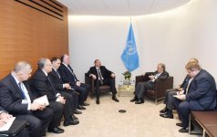 Azərbaycan Prezidenti İlham Əliyev Nyu-Yorkda BMT-nin baş katibi Antonio Quterreş ilə görüşüb (FOTO) (YENİLƏNİB)