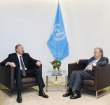 Azərbaycan Prezidenti İlham Əliyev Nyu-Yorkda BMT-nin baş katibi Antonio Quterreş ilə görüşüb (FOTO) (YENİLƏNİB)