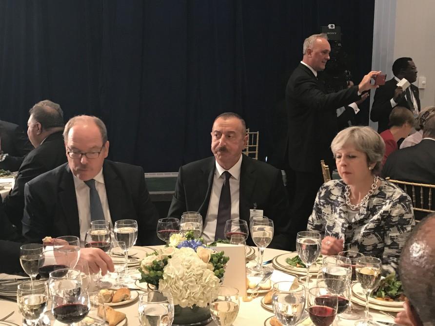 Prezident İlham Əliyev BMT-nin baş qərargahında rəsmi dövlət naharında iştirak edib (FOTO)