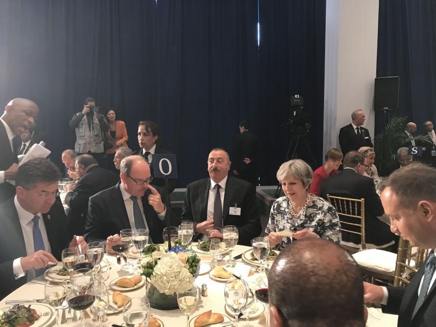Prezident İlham Əliyev BMT-nin baş qərargahında rəsmi dövlət naharında iştirak edib (FOTO)