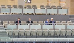Azərbaycan Prezidenti İlham Əliyev voleybol üzrə milli komandamızın oyununa baxıb (FOTO)