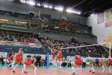 Azərbaycan voleybolçuları Avropa çempionatında ilk oyunu qələbə ilə başa vurublar (FOTO)