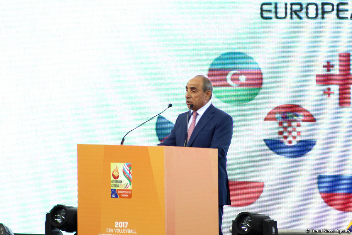 Bakıda voleybol üzrə Avropa çempionatının açılışı keçirilib (FOTO/VİDEO)
