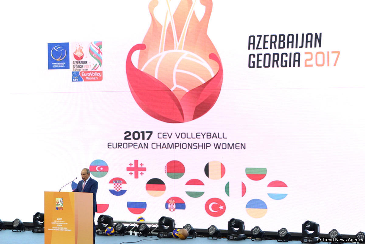 Bakıda voleybol üzrə Avropa çempionatının açılışı keçirilib (FOTO/VİDEO)