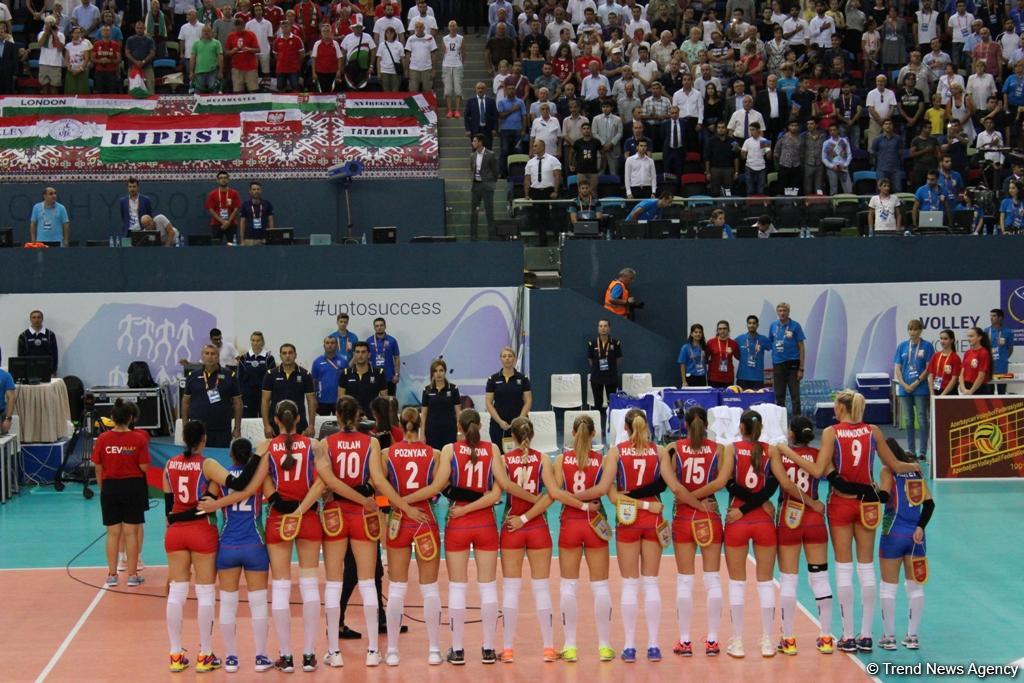 Azərbaycan voleybolçuları Avropa çempionatında ilk oyunu qələbə ilə başa vurublar (FOTO)
