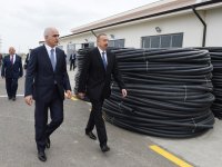 Prezident İlham Əliyev Neftçala Sənaye Məhəlləsinin açılışında iştirak edib (YENİLƏNİB) (FOTO)
