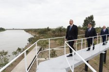 Prezident İlham Əliyev Neftçala rayonunun əkin sahələrinə suvarma suyunun verilməsi mərasimində iştirak edib (FOTO)