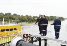 Prezident İlham Əliyev Neftçala rayonunun əkin sahələrinə suvarma suyunun verilməsi mərasimində iştirak edib (FOTO)