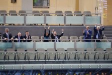 Prezident İlham Əliyev və birinci xanım Mehriban Əliyeva komandamızın oyununa baxıblar (FOTO)