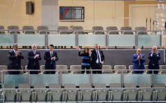 Prezident İlham Əliyev və birinci xanım Mehriban Əliyeva komandamızın oyununa baxıblar (FOTO)