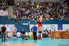 Voleybol millimiz Avropa Çemionatında növbəti oyununu keçirib (FOTOREPORTAJ)