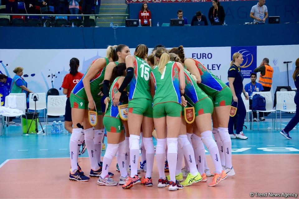 Voleybol millimiz Avropa Çemionatında növbəti oyununu keçirib (FOTOREPORTAJ)