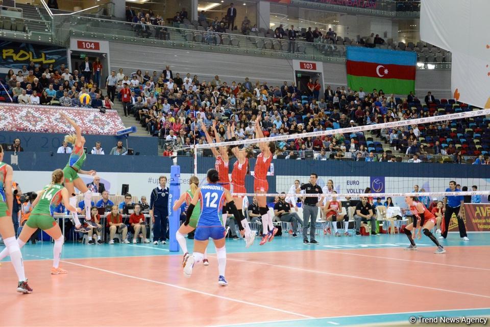 Voleybol millimiz Avropa Çemionatında növbəti oyununu keçirib (FOTOREPORTAJ)