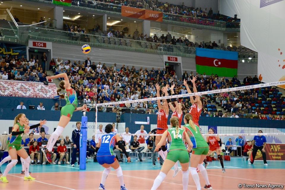 Voleybol millimiz Avropa Çemionatında növbəti oyununu keçirib (FOTOREPORTAJ)
