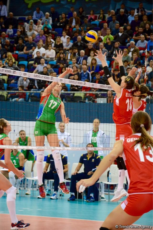 Voleybol millimiz Avropa Çemionatında növbəti oyununu keçirib (FOTOREPORTAJ)