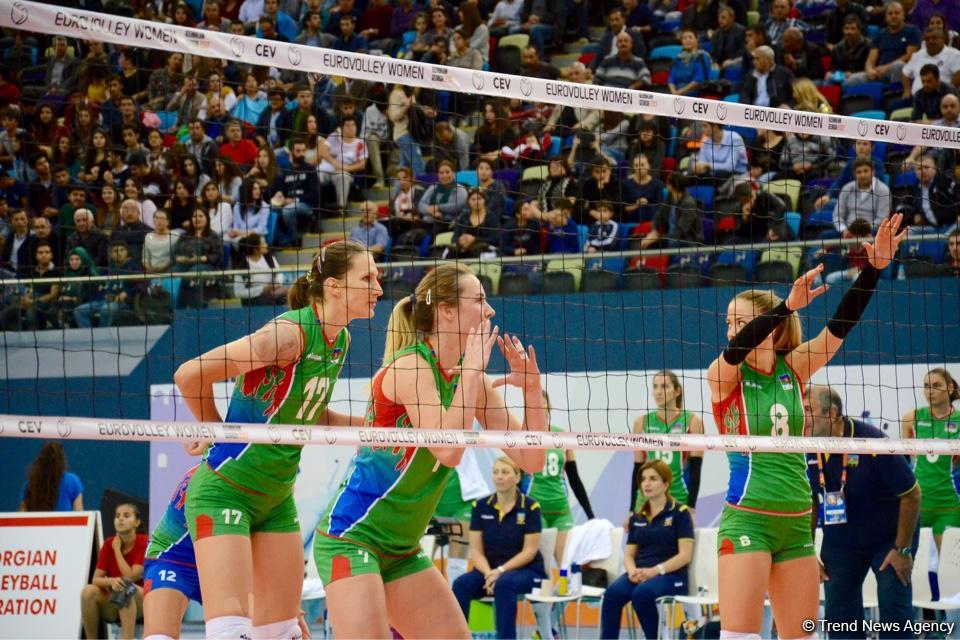 Voleybol millimiz Avropa Çemionatında növbəti oyununu keçirib (FOTOREPORTAJ)