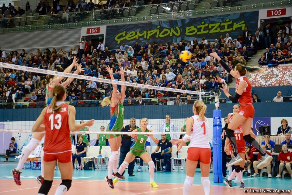 Voleybol millimiz Avropa Çemionatında növbəti oyununu keçirib (FOTOREPORTAJ)