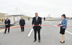 Prezident İlham Əliyev Bakı-Şamaxı-Muğanlı avtomobil yolunun Cəngi-Bədəlli hissəsinin açılışında iştirak edib (FOTO)