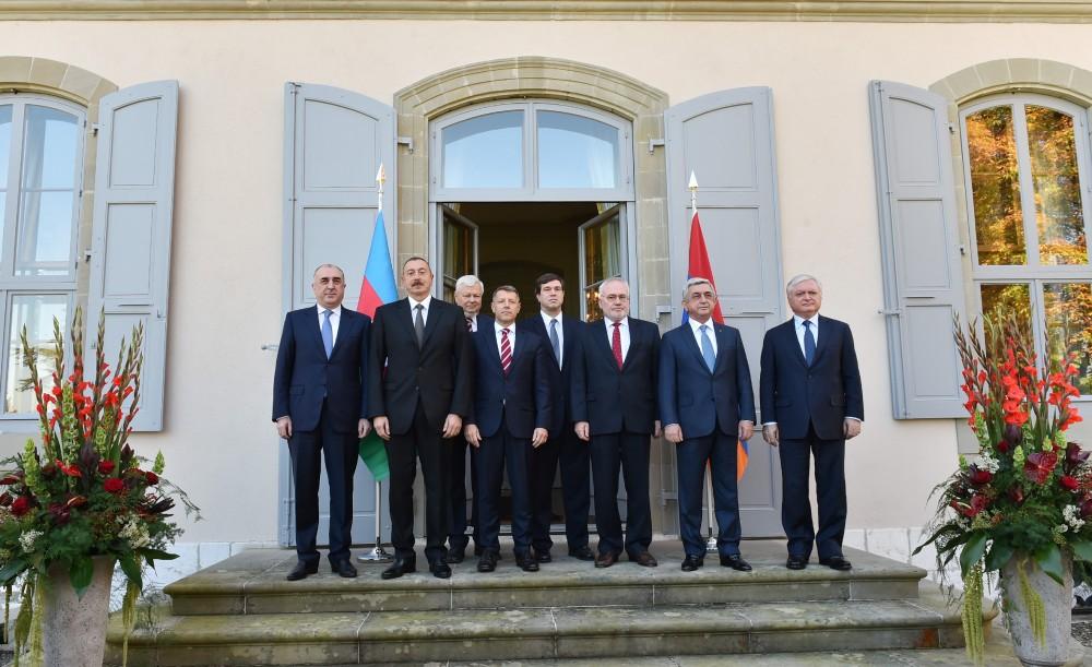 Cenevrədə Azərbaycan və Ermənistan prezidentlərinin görüşü keçirilib (FOTO) (YENİLƏNİB)