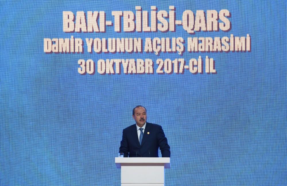 Prezident İlham Əliyev və birinci xanım Bakı-Tbilisi-Qars dəmir yolunun açılış mərasimində iştirak ediblər (FOTO) (YENİLƏNİB-3)