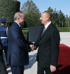 Türkiyə Prezidenti Rəcəb Tayyib Ərdoğanın rəsmi qarşılanma mərasimi olub (FOTO)