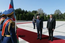 Türkiyə Prezidenti Rəcəb Tayyib Ərdoğanın rəsmi qarşılanma mərasimi olub (FOTO)