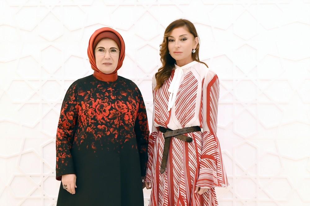 Azərbaycanın və Türkiyənin birinci xanımlarının görüşü olub (FOTO)