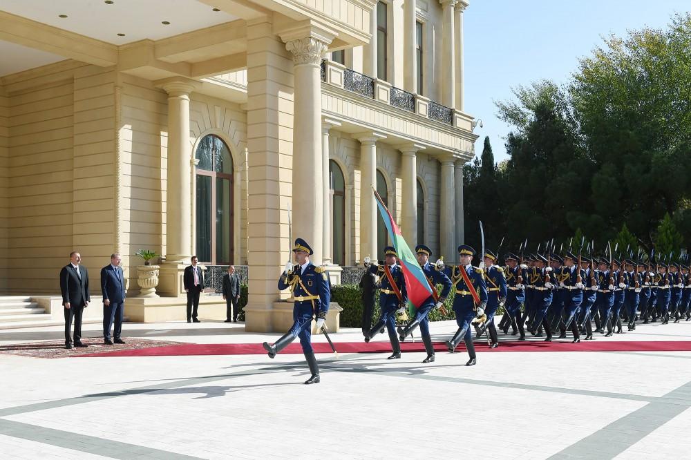 Türkiyə Prezidenti Rəcəb Tayyib Ərdoğanın rəsmi qarşılanma mərasimi olub (FOTO)