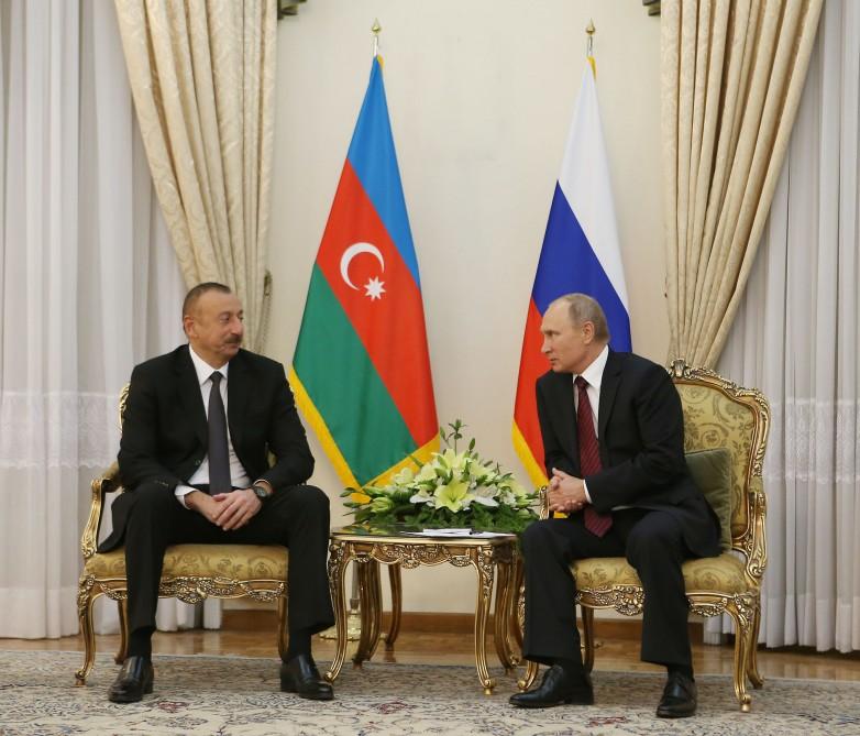 Azərbaycan Prezidenti İlham Əliyevin və Rusiya Prezidenti Vladimir Putinin görüşü olub (FOTO) (YENİLƏNİB)