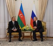 Azərbaycan Prezidenti İlham Əliyevin və Rusiya Prezidenti Vladimir Putinin görüşü olub (FOTO) (YENİLƏNİB)