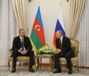 Azərbaycan Prezidenti İlham Əliyevin və Rusiya Prezidenti Vladimir Putinin görüşü olub (FOTO) (YENİLƏNİB)