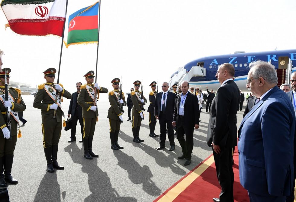 Prezident İlham Əliyev İrana səfərə gəlib (FOTO) (YENİLƏNİB)