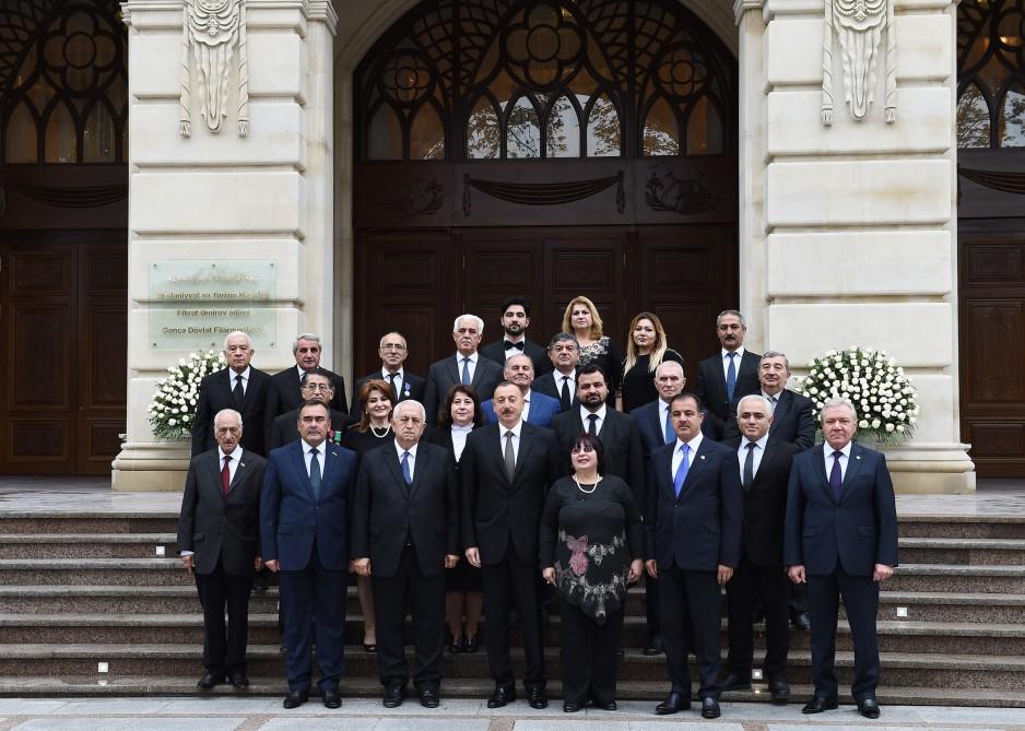 Prezident İlham Əliyev Gəncə Dövlət Filarmoniyasının yeni binasının açılışında iştirak edib (FOTO) (YENİLƏNİB)