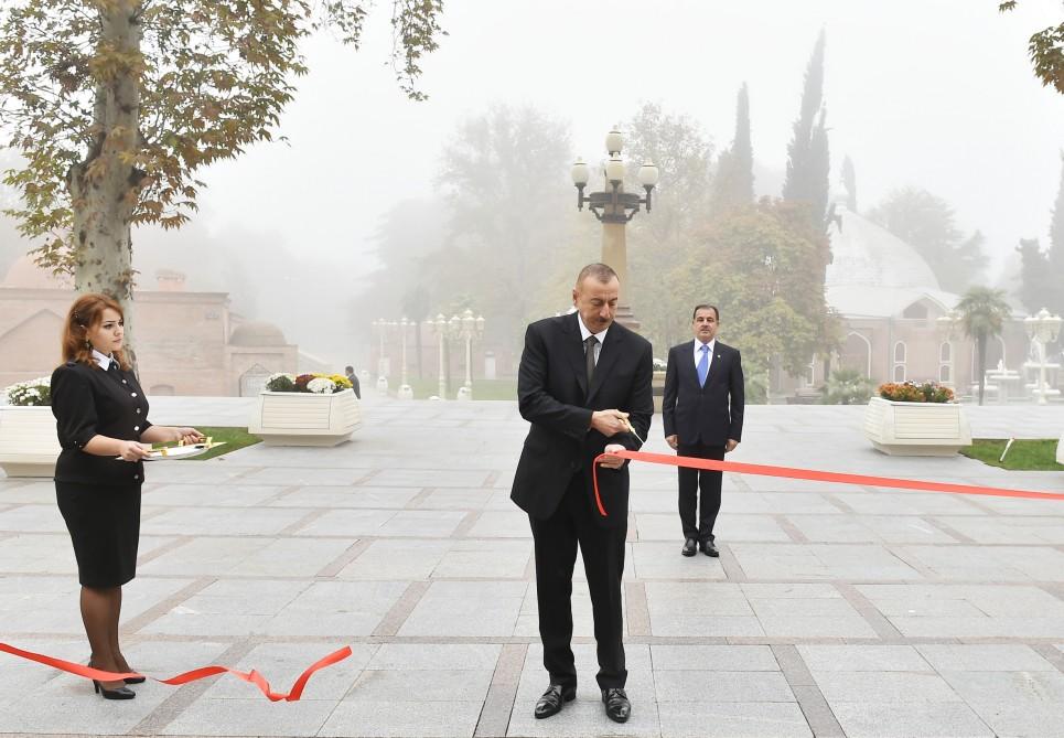 Prezident İlham Əliyev Gəncə Dövlət Filarmoniyasının yeni binasının açılışında iştirak edib (FOTO) (YENİLƏNİB)