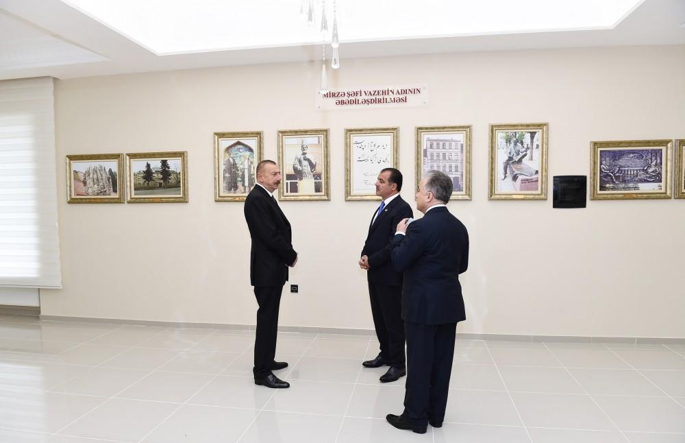Prezident İlham Əliyev Gəncədə Mirzə Şəfi Vazeh muzeyinin açılışında iştirak edib (FOTO)